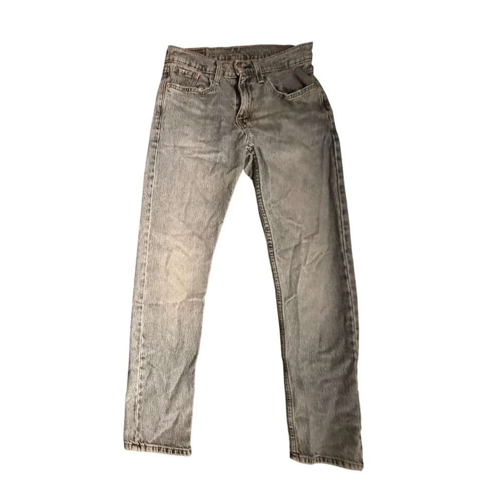 Levi's 502 Taper Fit Jeans Mens 28x32 Light Wash Blue Red Tab Denim Pants